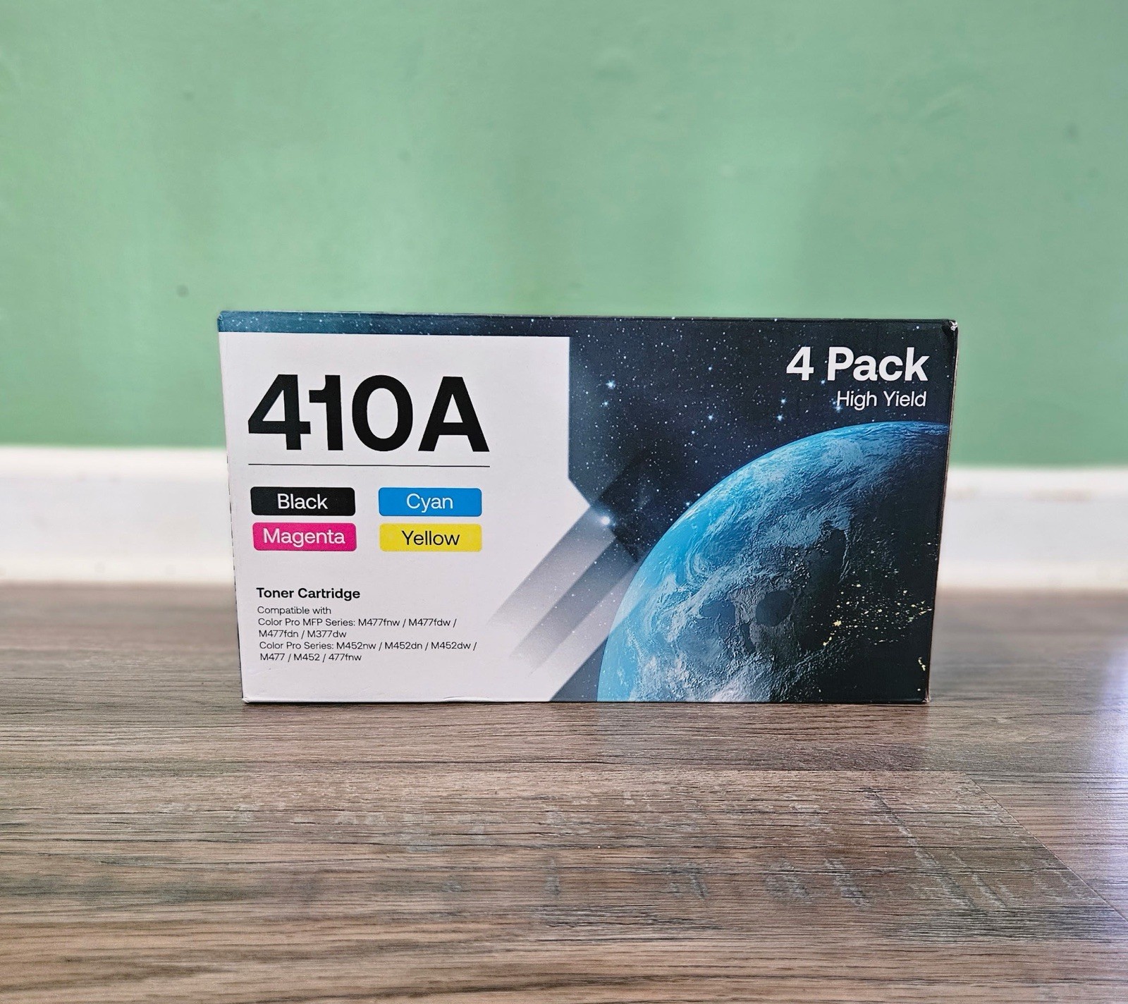 4 Pack Toner Cartridge Printer Ink 410A Black Yellow Cyan Magenta, HP Compatible