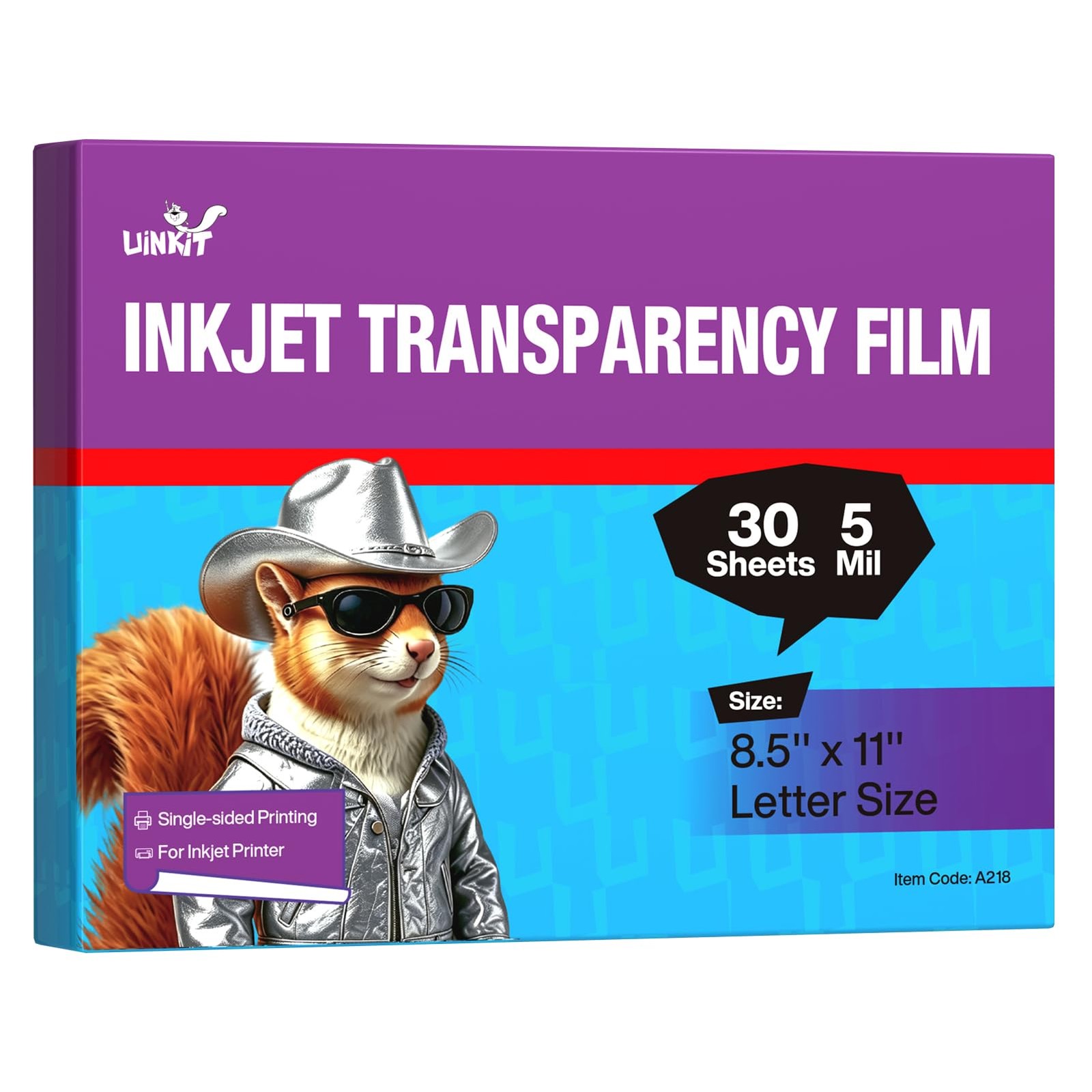 30 Sheets Pintable Transparency Film Acetate Clear Sheets for Crafts 8.5x11 O...
