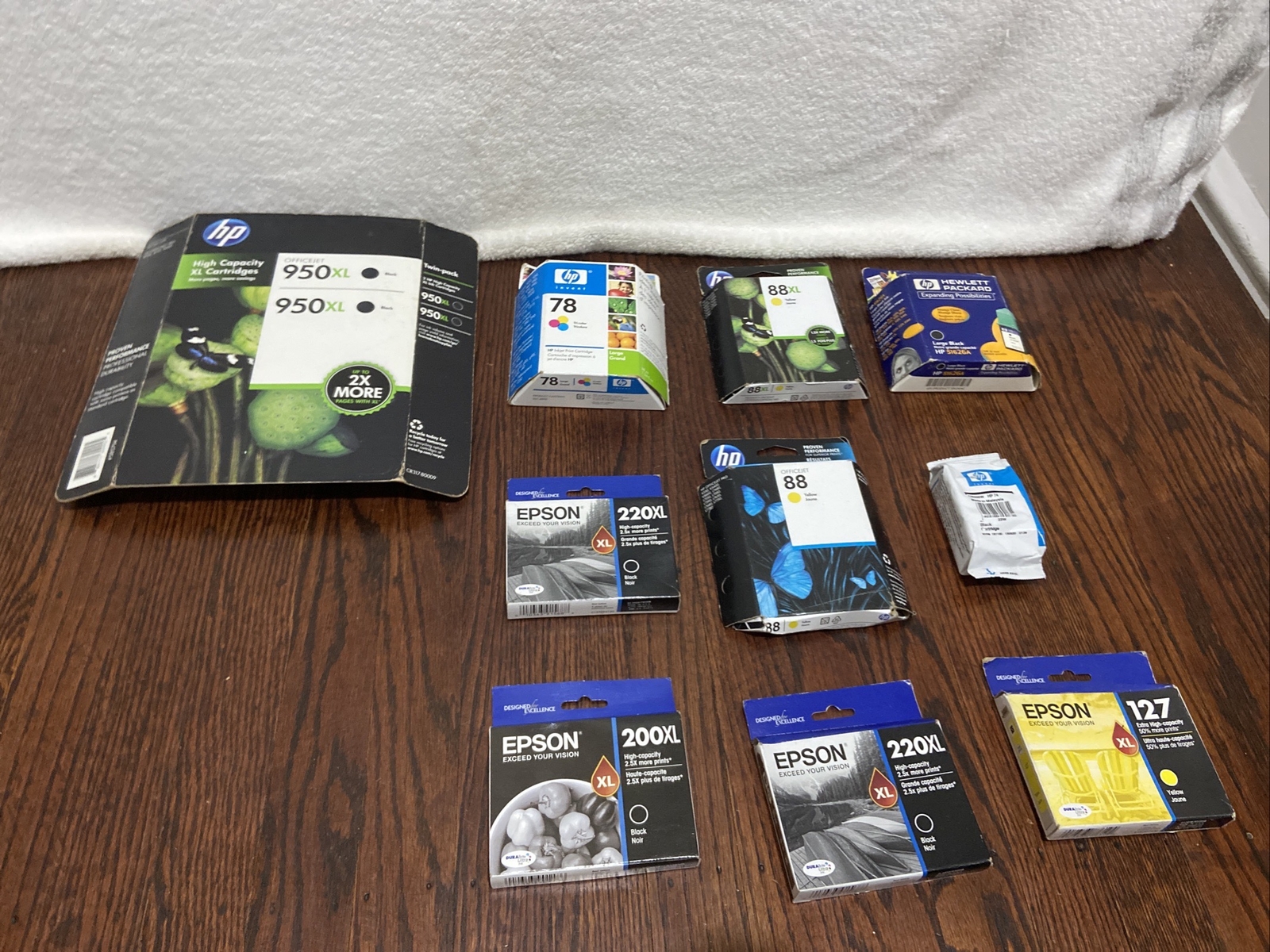NEW SEALED Genuine Printer Ink Cartridge Mixed Lot of HP Epson EXP READ DESC