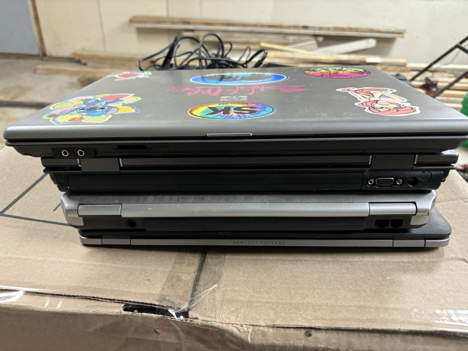 HP Mixed Model Notebook/Laptop Lot w/ AC Adapters, USB VGA, Optical Drive