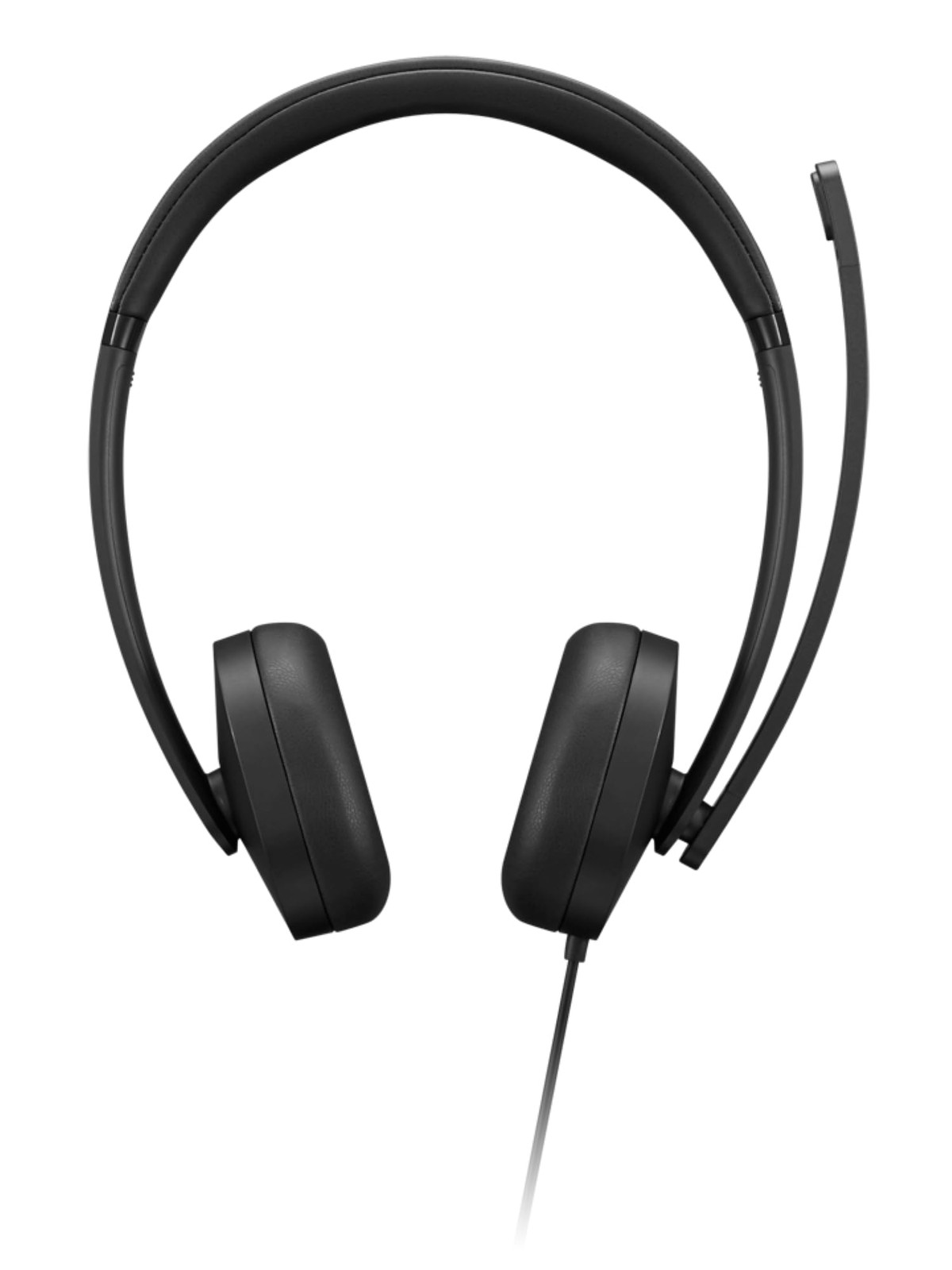 Lenovo USB-A Wired Stereo Headset, Boom Mic, In-line Controls, Black
