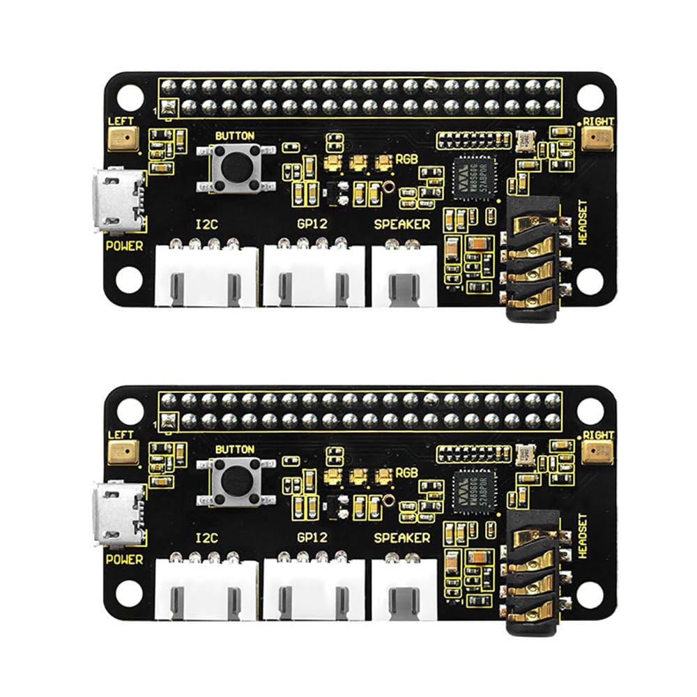 ReSpeaker 2Mic Pi HAT Shield For Raspberry Pi 4/4B/3/3B/2B Audio Expansion