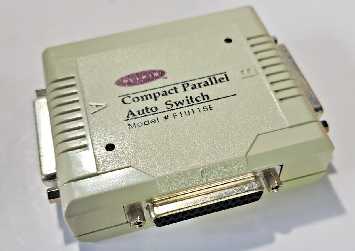 Belkin F1U115E Compact Parallel Auto Switch 3 Port