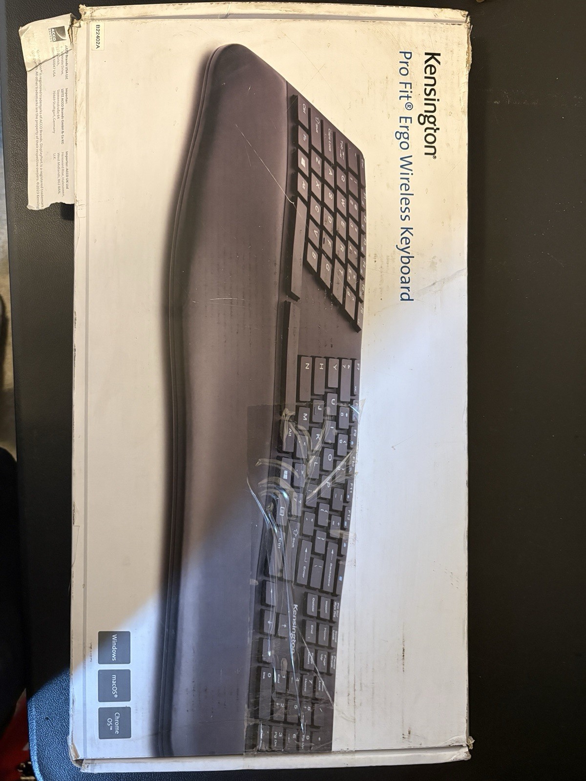 Kensington Pro Fit Ergo Wireless Keyboard K75401US Ergonomic Tested Working
