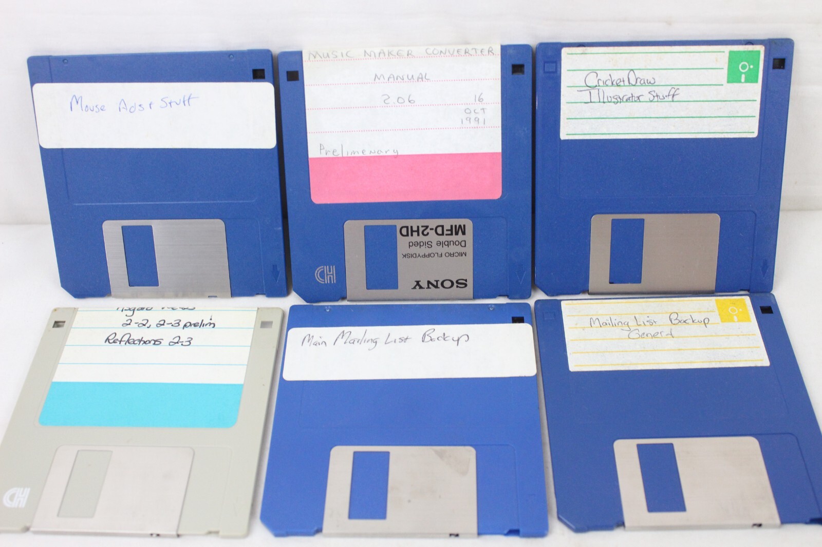 Vintage Asgard Software Computer 3.5" Floppy Disk Lot News Music Maker Mouse Ads