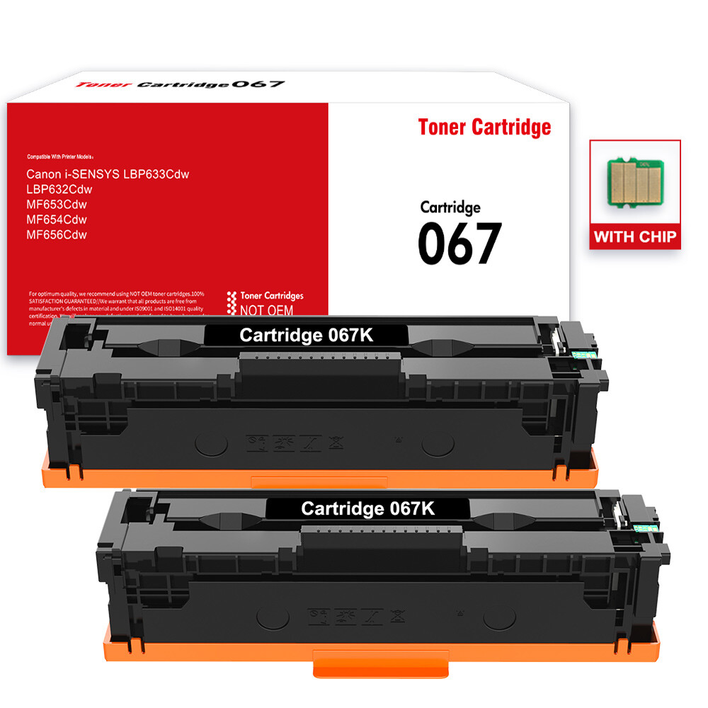 Compatible for Canon - Toner 067 High Yield Toner Cartridge - 2 PACK Black