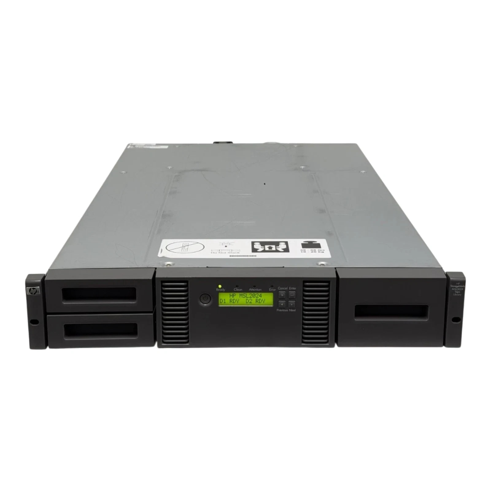 HPE StorageWorks MSL2024 24-Slot Tape Library 407351-001 + 2x LTO-7 SAS Drives