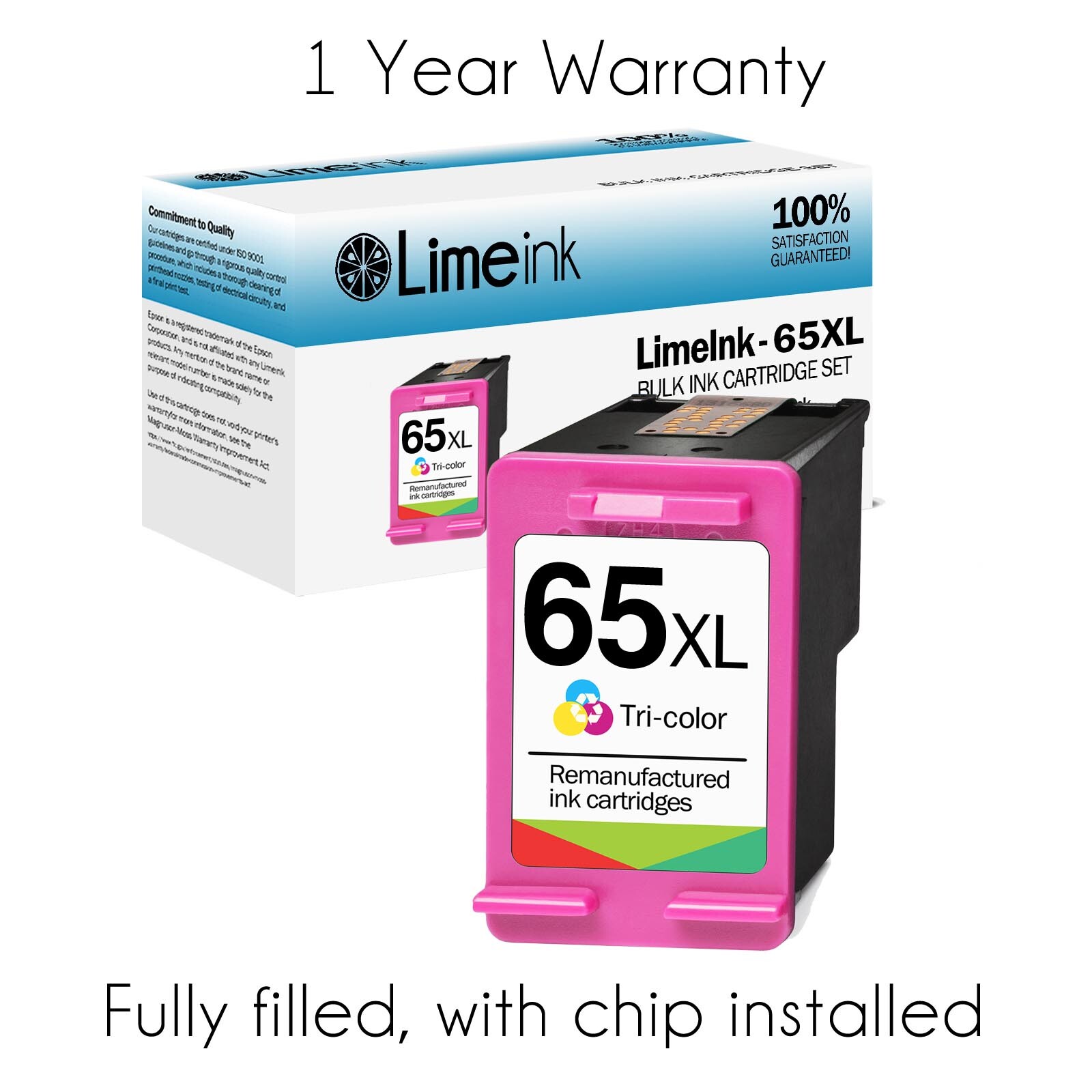 65XL Ink Cartridges for HP Deskjet 2600 2622 2652 3755 ENVY 5052 5000 5055 3721