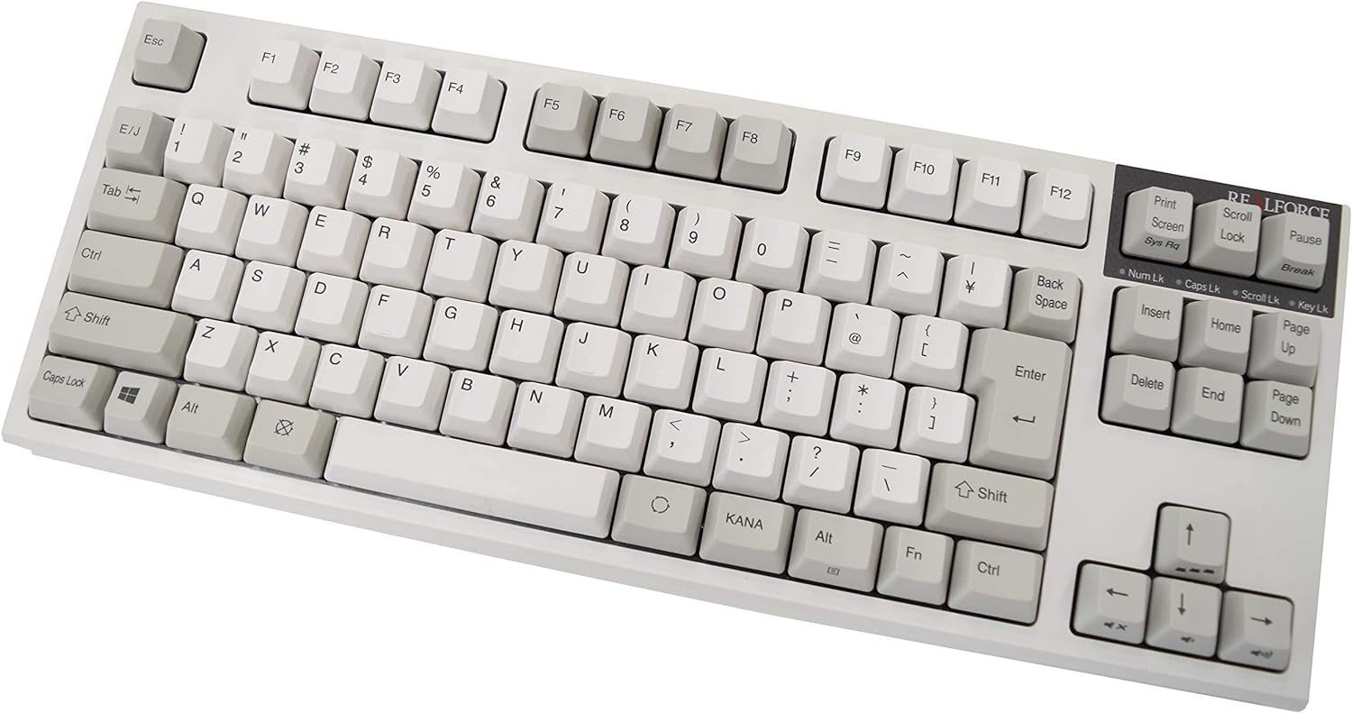 Topre REALFORCE R2 Tenkeyless PFU Limited Edition Japanese Layout Ivory