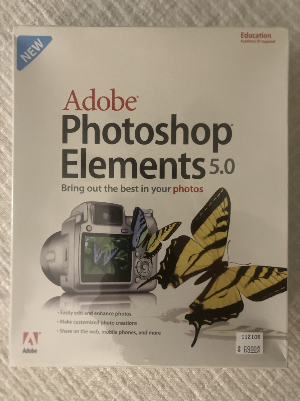 Adobe Photoshop Elements 5.0 Software - Photo Editor Win XP PC CD