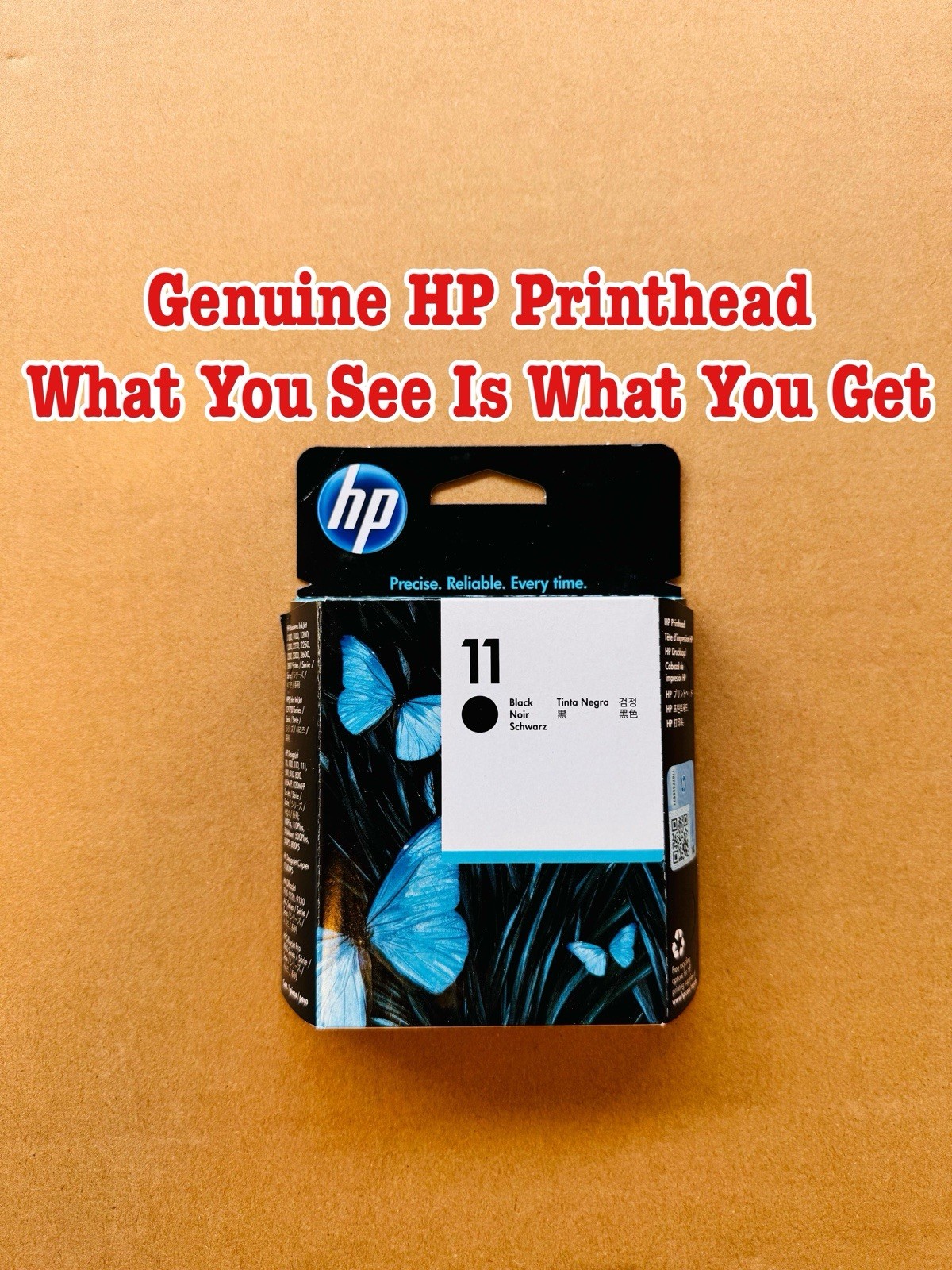 2023 Genuine HP #11 Black Printhead C4810A DESIGNJET 500 800 Print Head Sealed