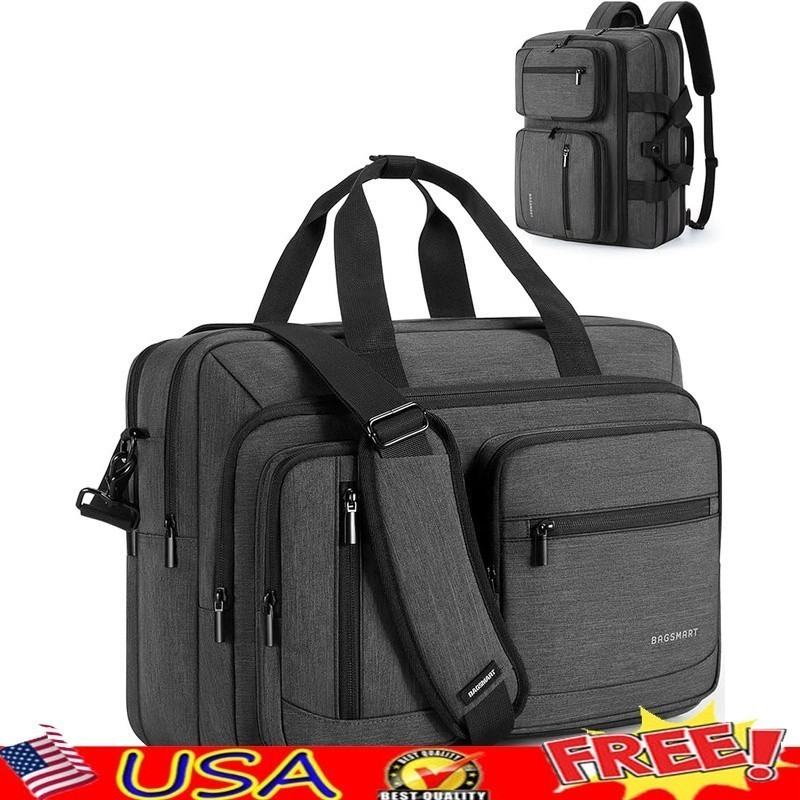 3-in-1 Laptop Bag Multi-pocket Organization Shockproof Durable Travel Messenger