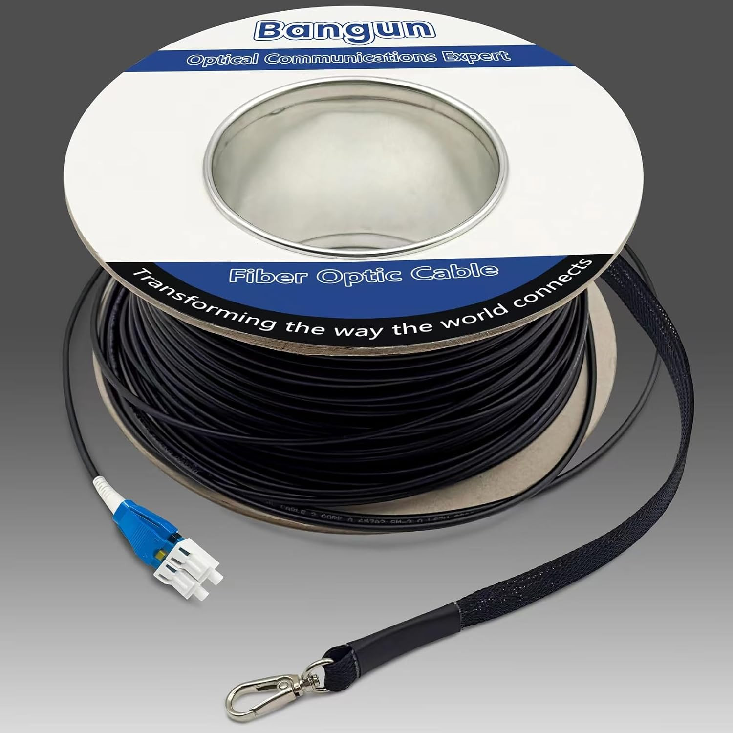 500Ft (150 Meters) Uniboot LC to LC Outdoor Armored Fiber Patch Cable with Pulli