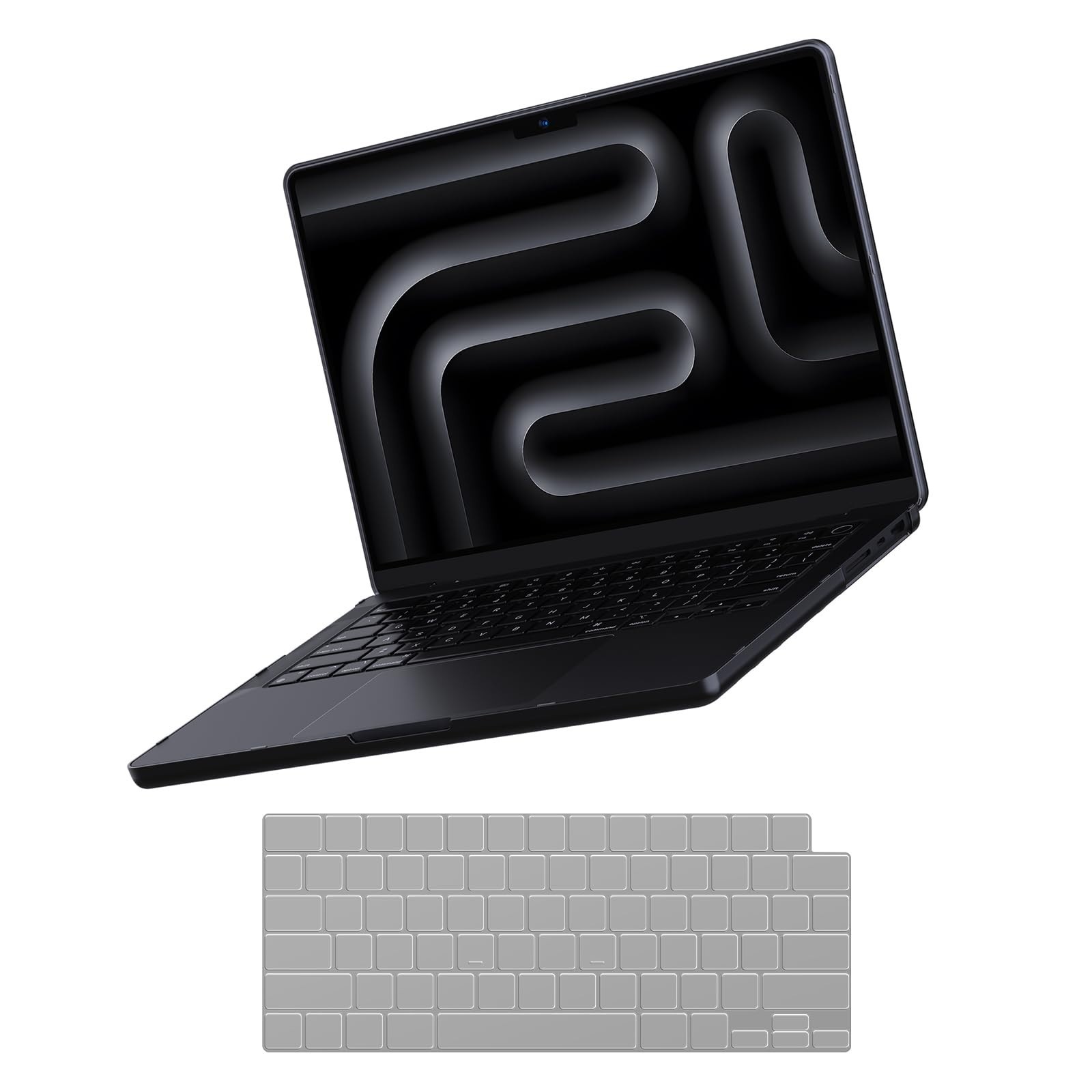 MacBook Pro 16 Case M1-M5 2021-2026 Hard Shell Frosted Black Keyboard Cover