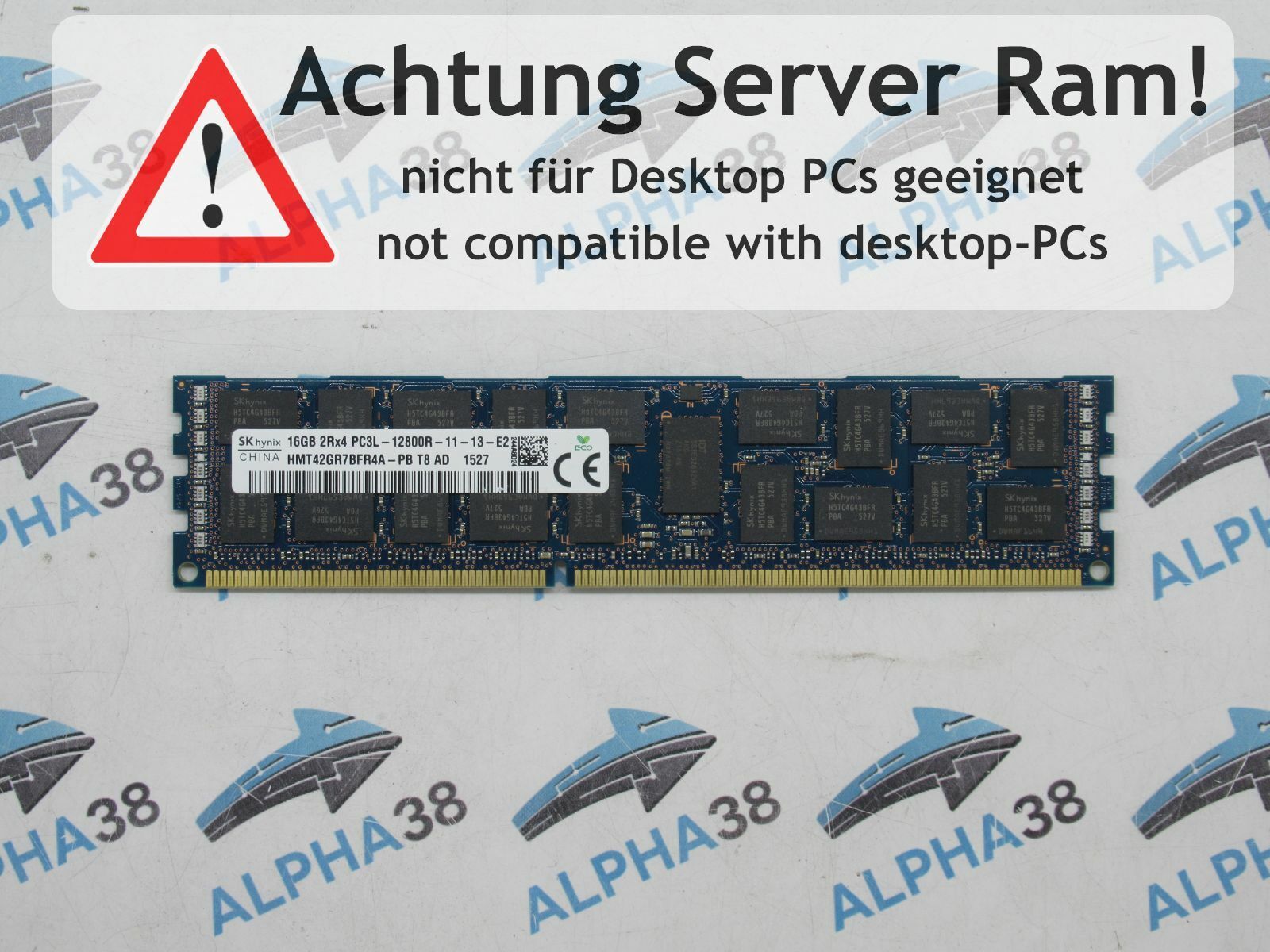 SK Hynix 16 GB Rdimm ECC Reg DDR3-1600 RAM Supermicro 2U 6027TR-H70RF Server RAM