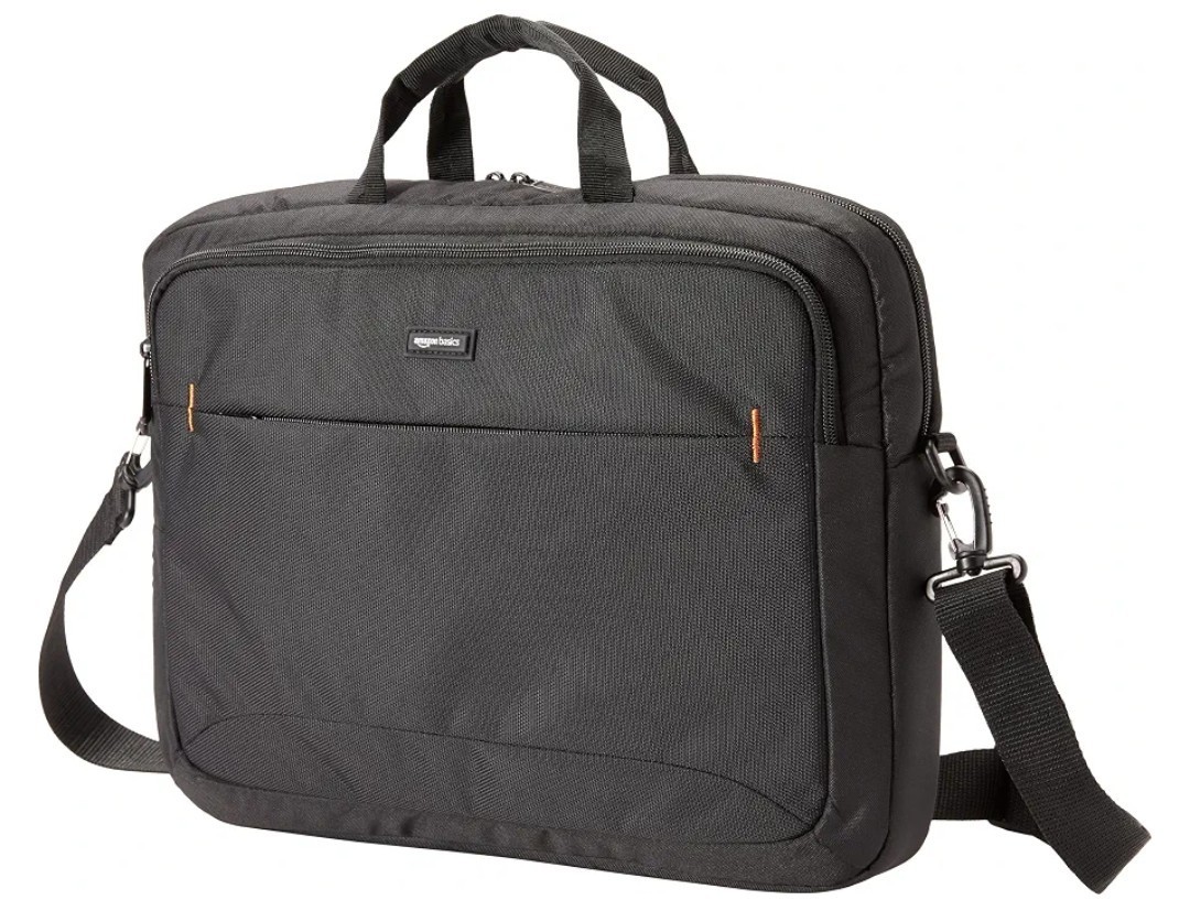 10 Pack Amazon Basics Laptop Carrying Case with Shoulder Strap, 17.3 in, Black