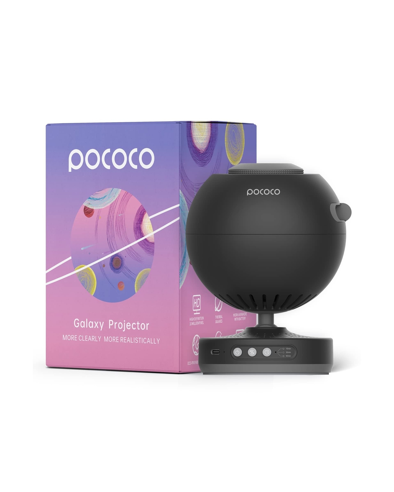 POCOCO Galaxy Projector, Gaming Desk Accessories for PC Setup, Real Planetari...