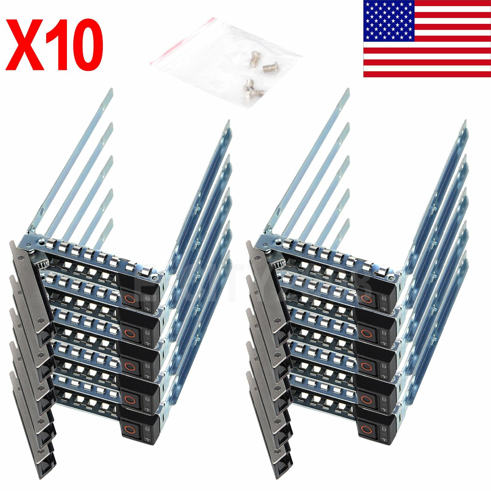 10PCS 2.5" HDD Tray Caddy for Dell R640 R740XD R940 R740 GEN14 POWEREDGE Server