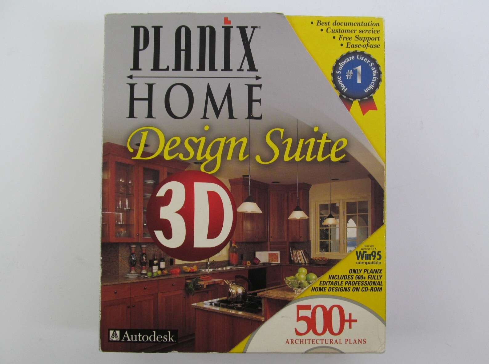 Autodesk Planix Home Design Suite 3D Software Windows 95 Vtg 90s New Open Box