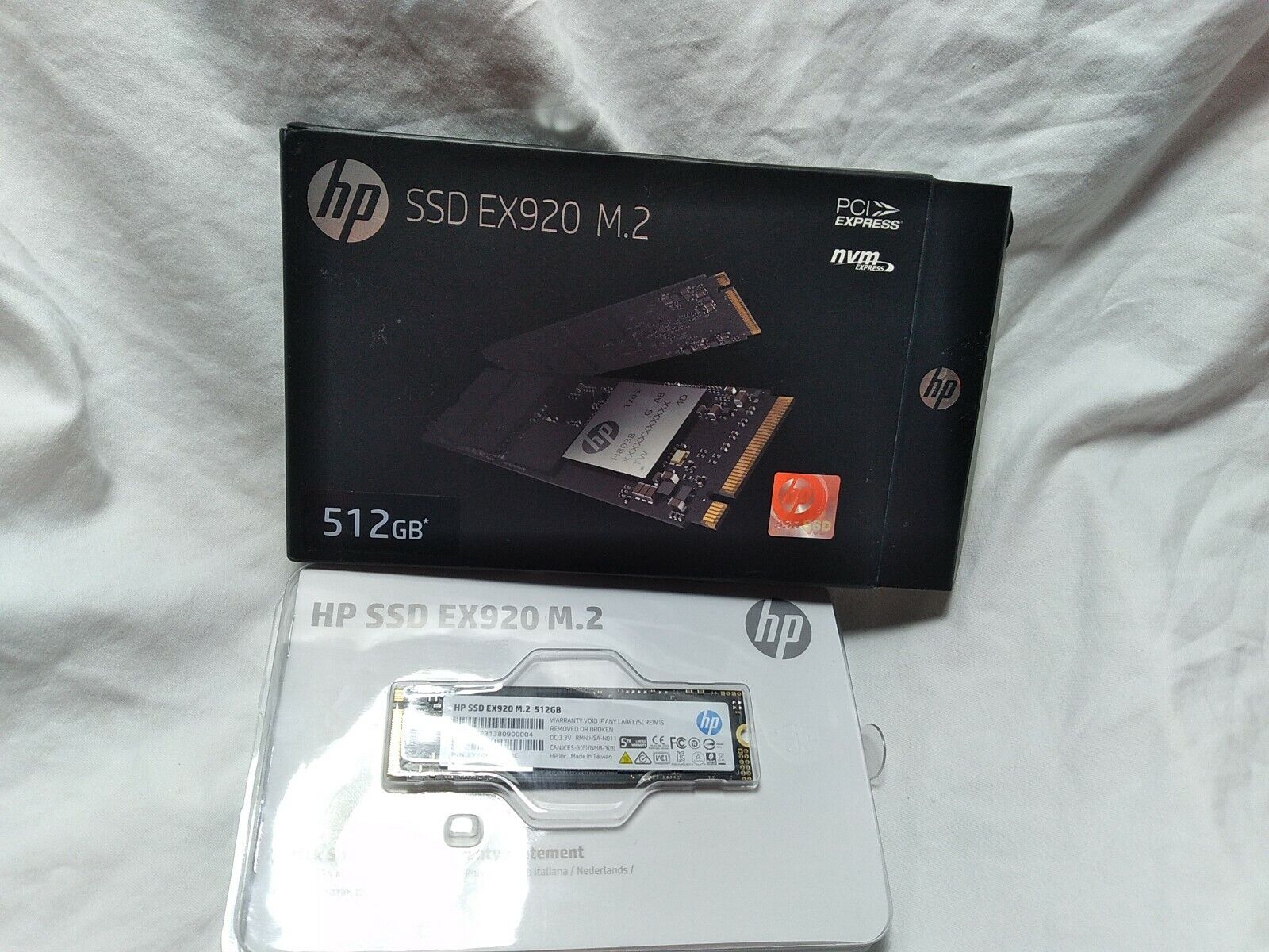 HP EX920 M.2 512GB PCIe 3.0 x4 NVMe 3D TLC NAND Internal Solid State Drive