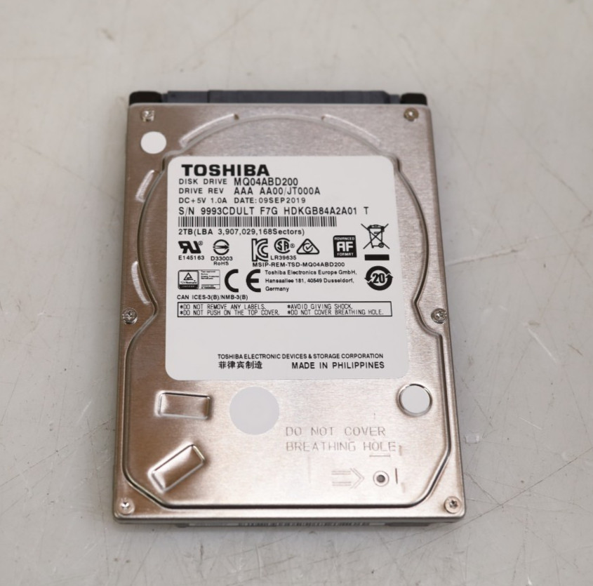 2TB Toshiba MQ04ABD200 5400RPM 128MB SATA 6Gb/s 2.5" Laptop Hard Drive