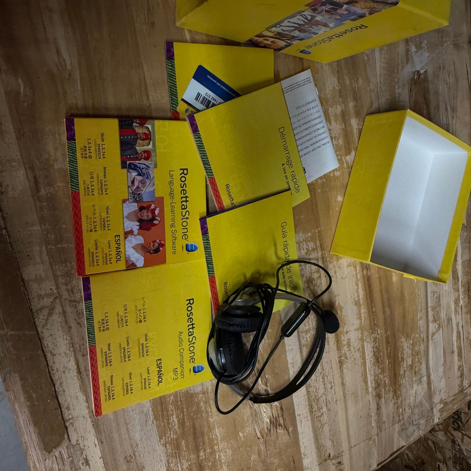 Rosetta Stone Spanish Levels 1, 2, 3 & 4 Box Set with Headset & Audio Companion