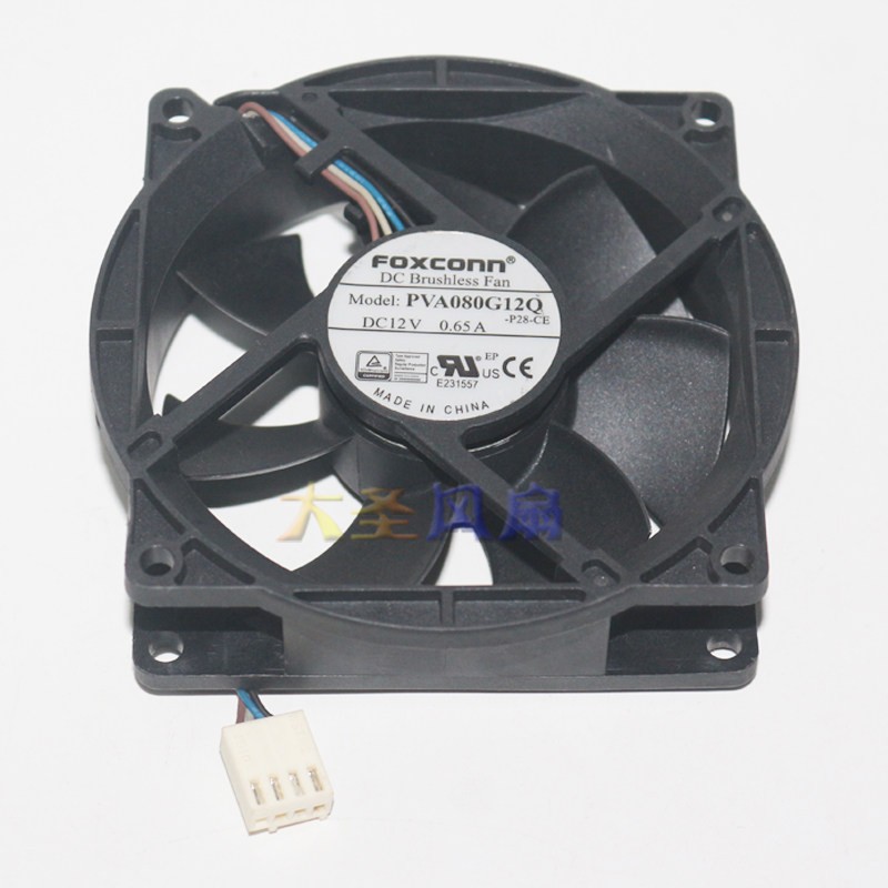 New For Foxconn 8cm 8025 12V 0.65A 4-pin PWM Cooling Fan PVA080G12Q