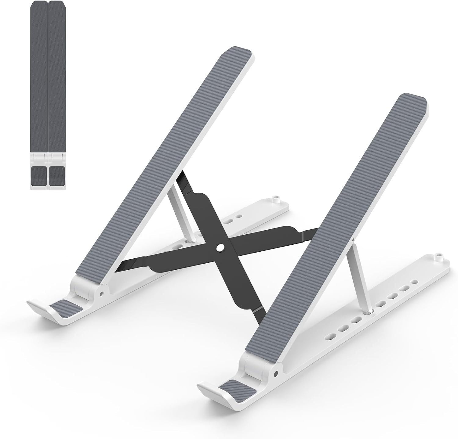 Tonmom Laptop Stand for Desk, Adjustable Laptop Riser, White
