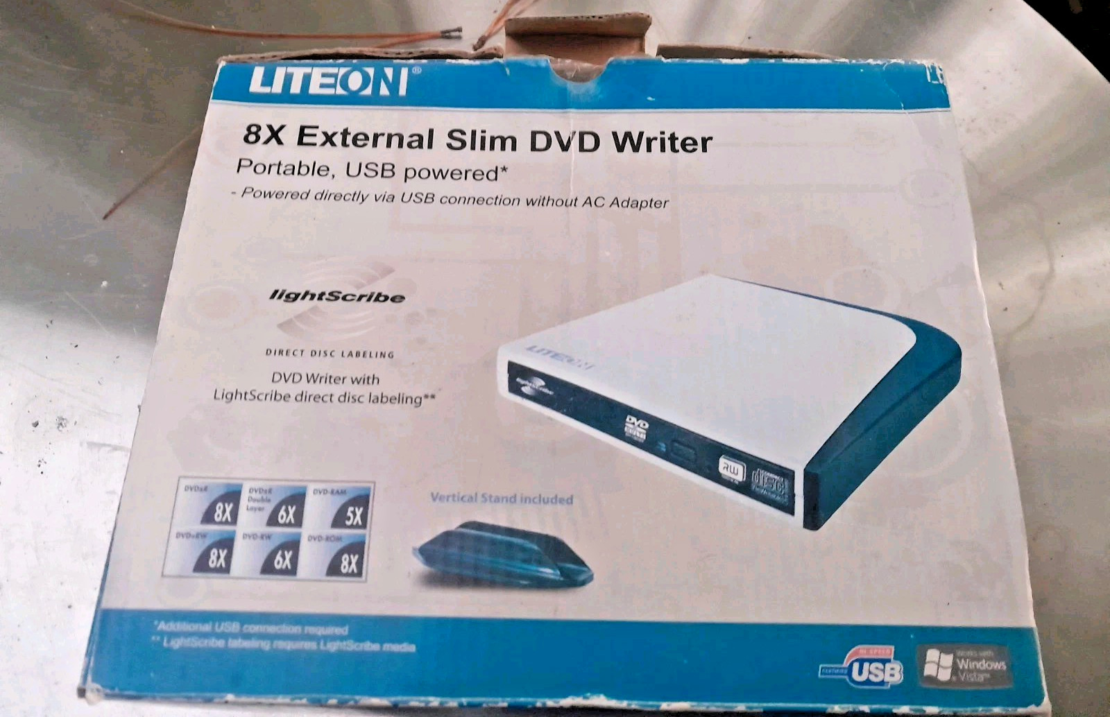 Liteon 8x  External Slim DVD/CD Writer eSAU208 White Box Manual