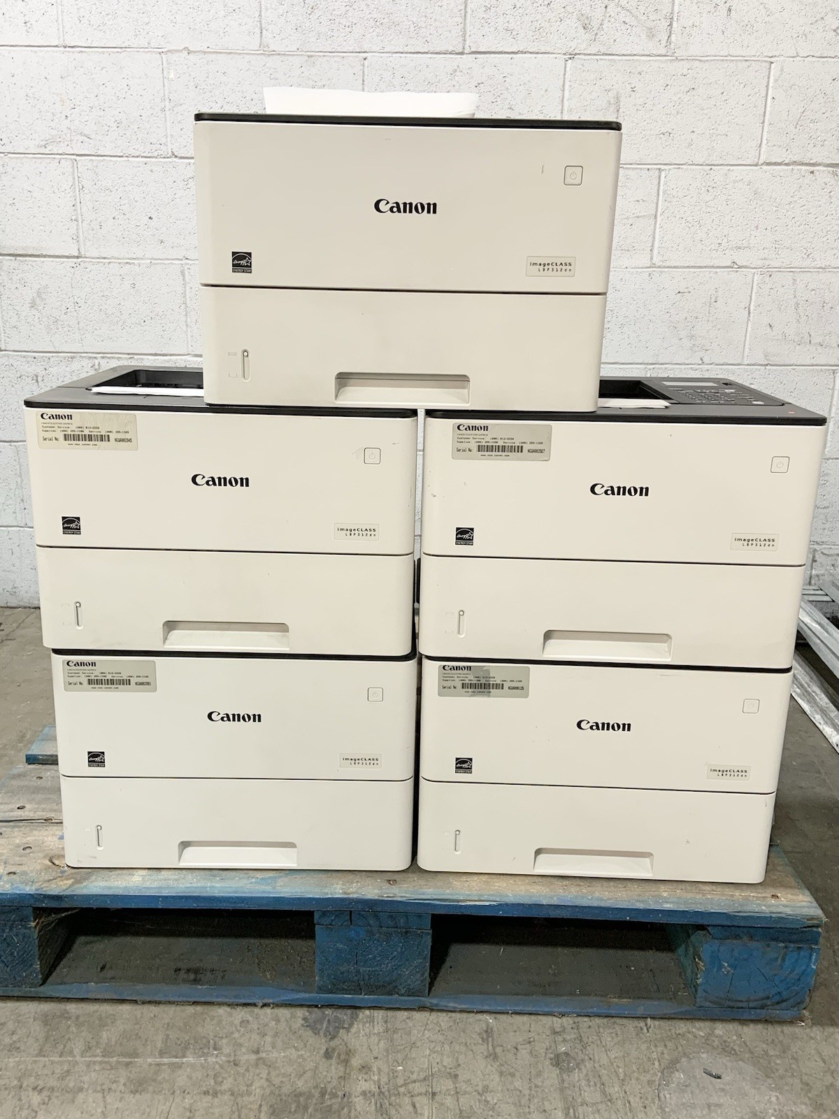 LOT OF 5 - Canon imageCLASS LBP312dn Duplex Laser Printer Tested - ALL USED