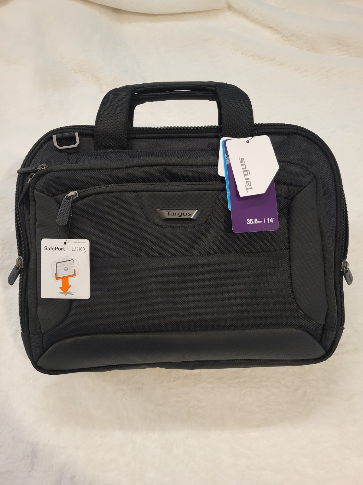 Targus 14 Traveler Briefcase TSA Check Point Frendly Black Laptop Bag New
