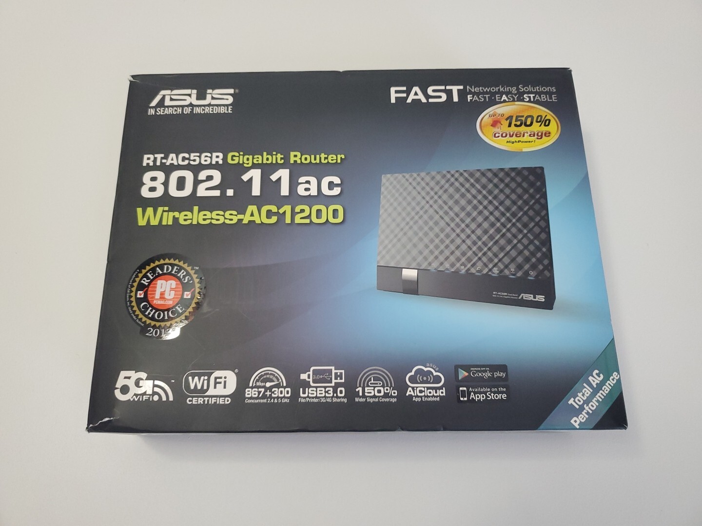 Asus RT-AC56R Gigabit Router 802.11ac Wireless- AC1200