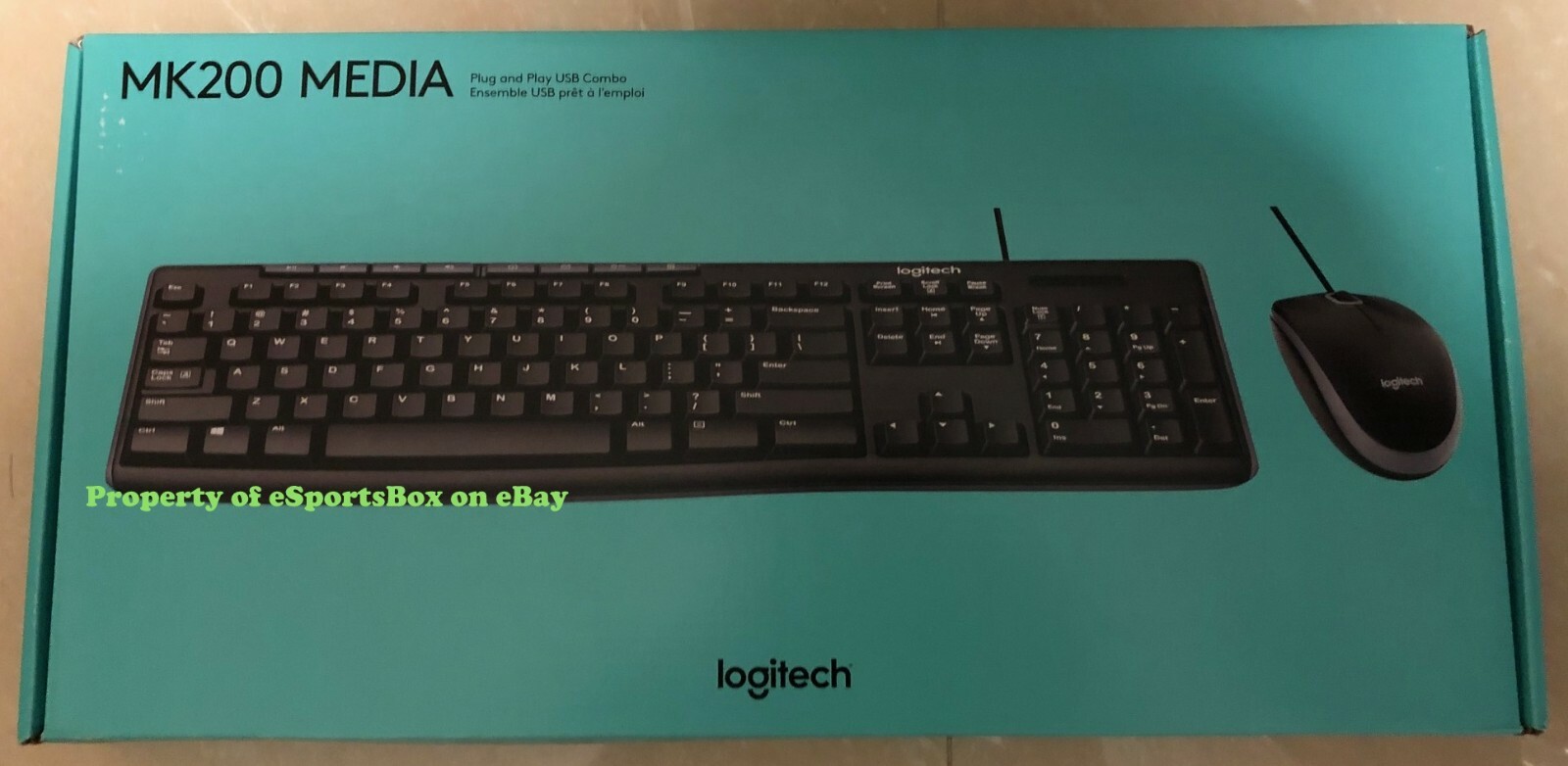 NEW Logitech Media Combo MK200 Full-Size Wired Keyboard & Optical Mouse