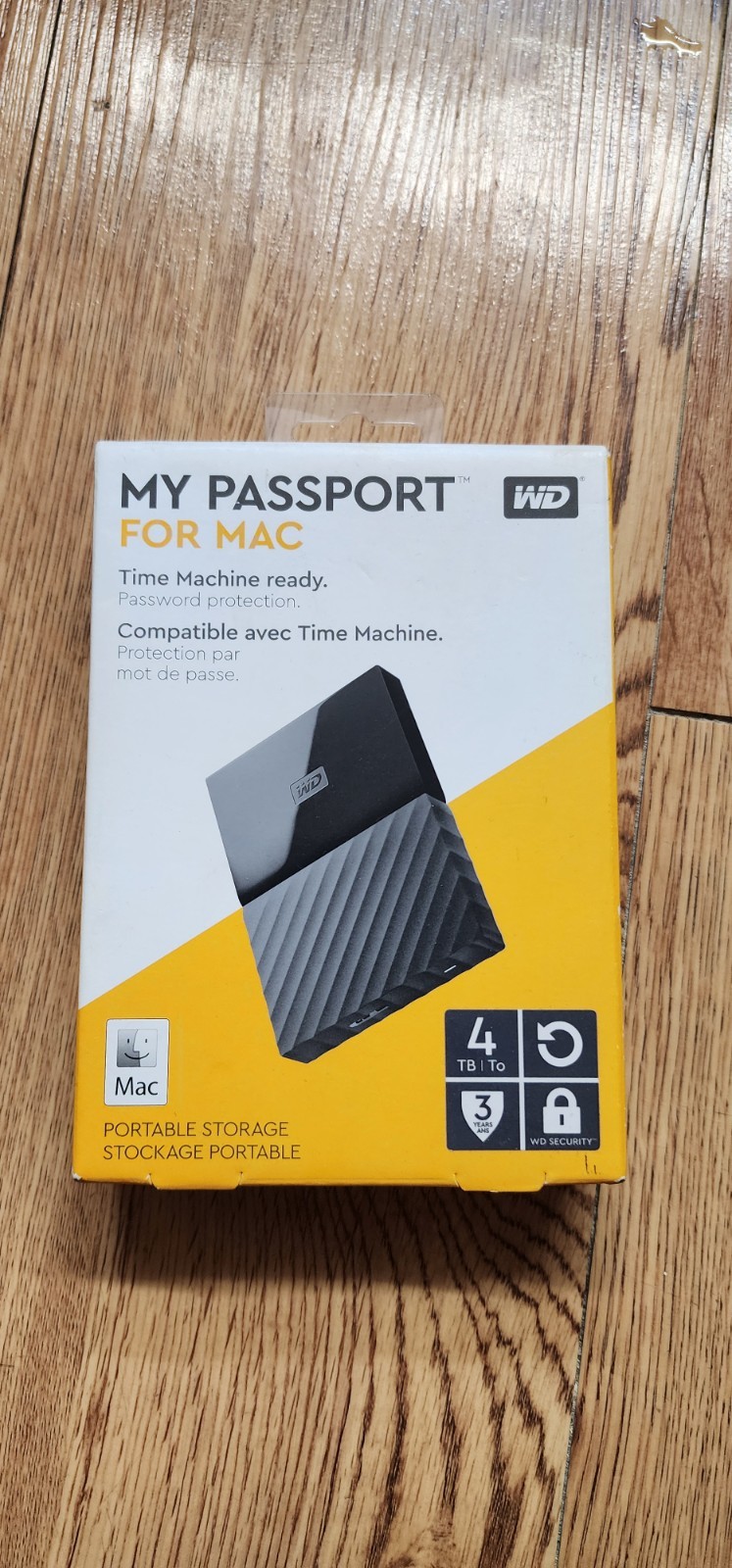 WD 4TB My Passport For Mac USB 3.0 Portable External Hard Drive