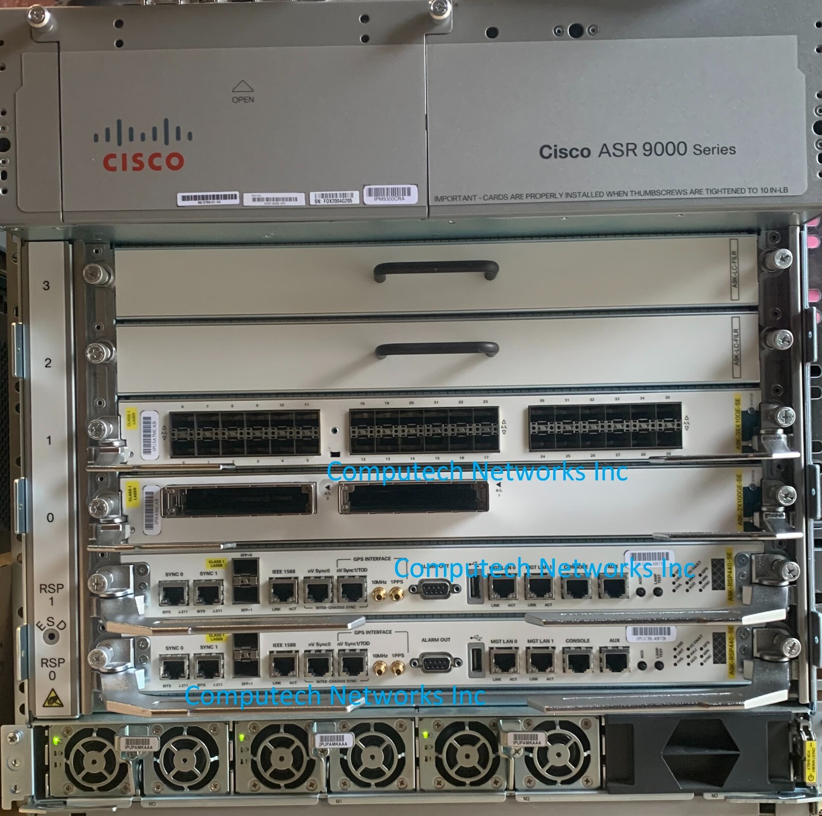 Cisco ASR-9006-AC-V2 2 A9K-RSP440-SE A9K-2X100GE-SE A9K-36X10GE-SE 2 100G ports