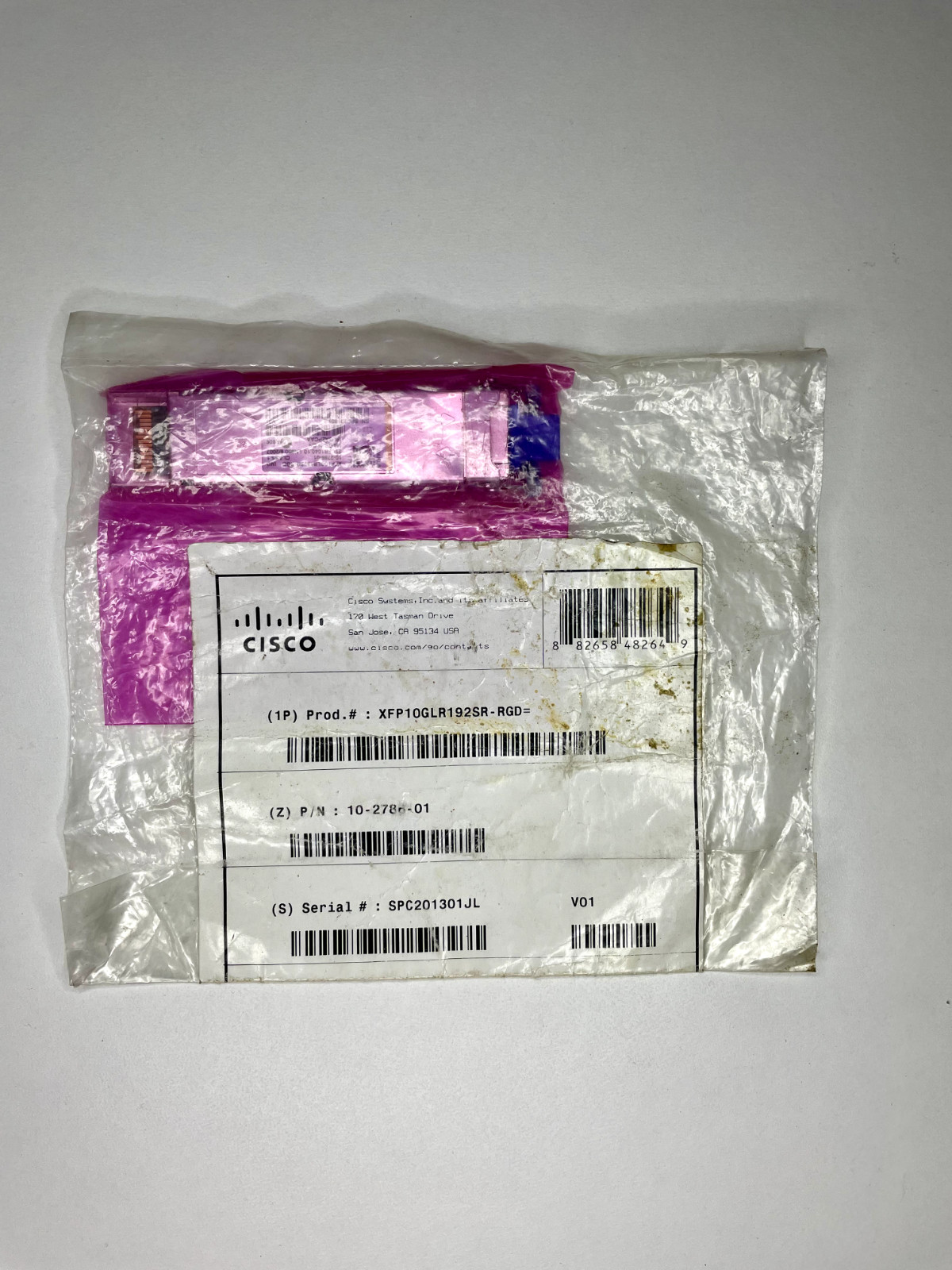 GENUINE CISCO XFP10GLR192SR-RGD - Multirate 10GBASE-LR/OC192SR1 I-TEMP