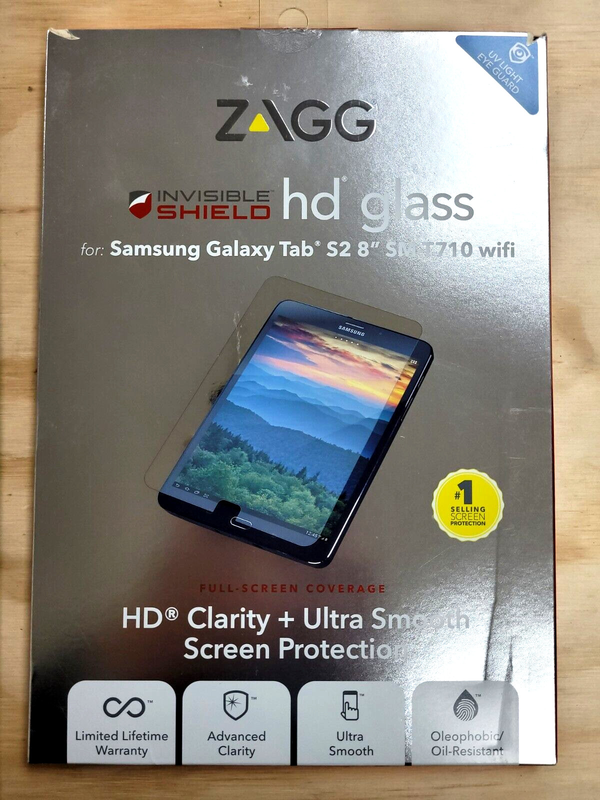 Zagg InvisibleShield HD Glass Screen Protector for Samsung Galaxy Tab S2 8"