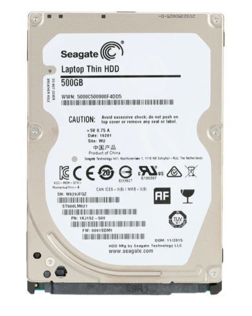 Seagate Laptop Thin HDD ST500LM021 500GB 2.5"SATA 6Gb/s Internal Hard Disk Drive