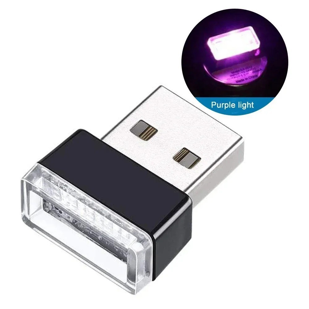Mini USB LED Car Light - Auto Interior USB Atmosphere Light, Plug and Play Decor