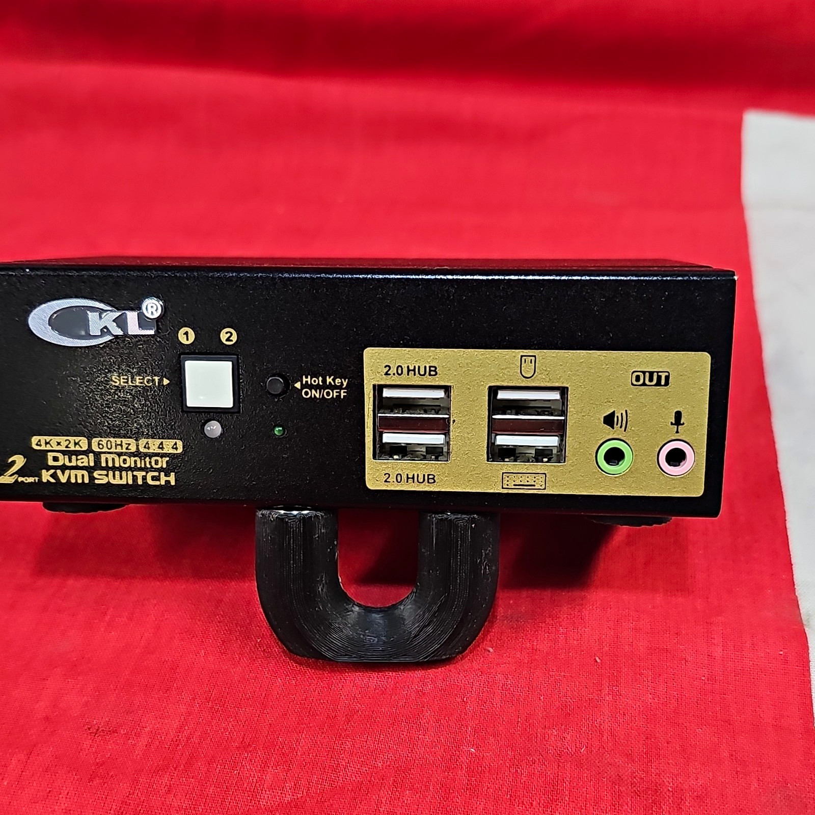 CKL 2-Port Dual Monitor HDMI KVM Switch 4K 60Hz Powered USB 2.0 Hub
