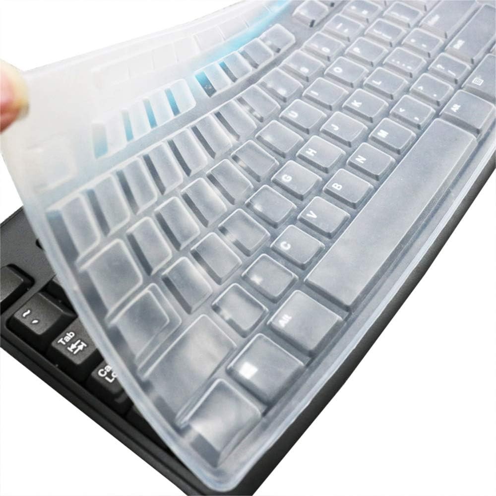 Clear Ultra Thin Silicone Keyboard Cover Skin For Logitech MK370 MK270
