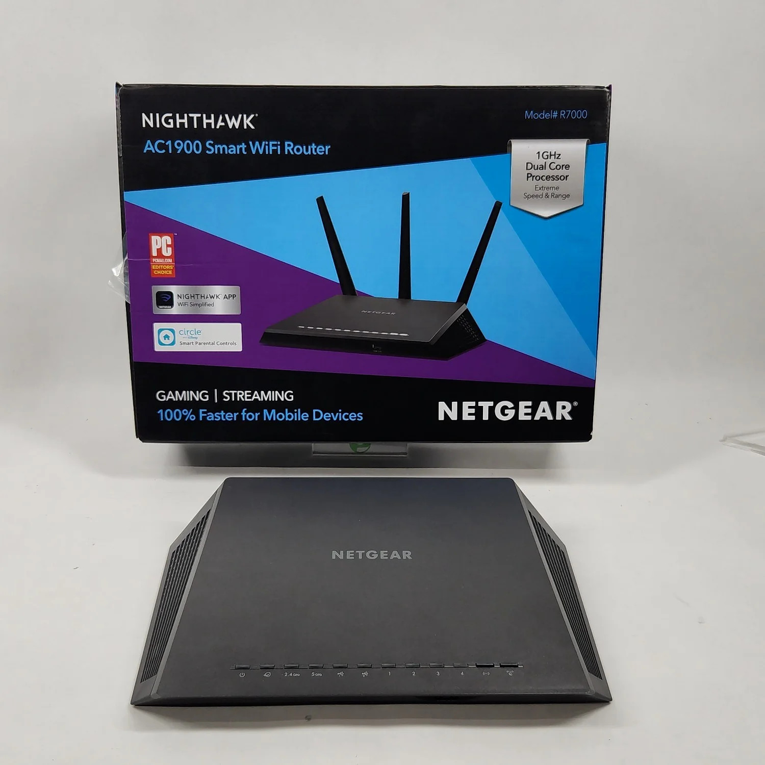 NETGEAR Nighthawk AC1900 Dual Band WiFi 5 R7000-100NAS AC1900 Smart WiFi Router