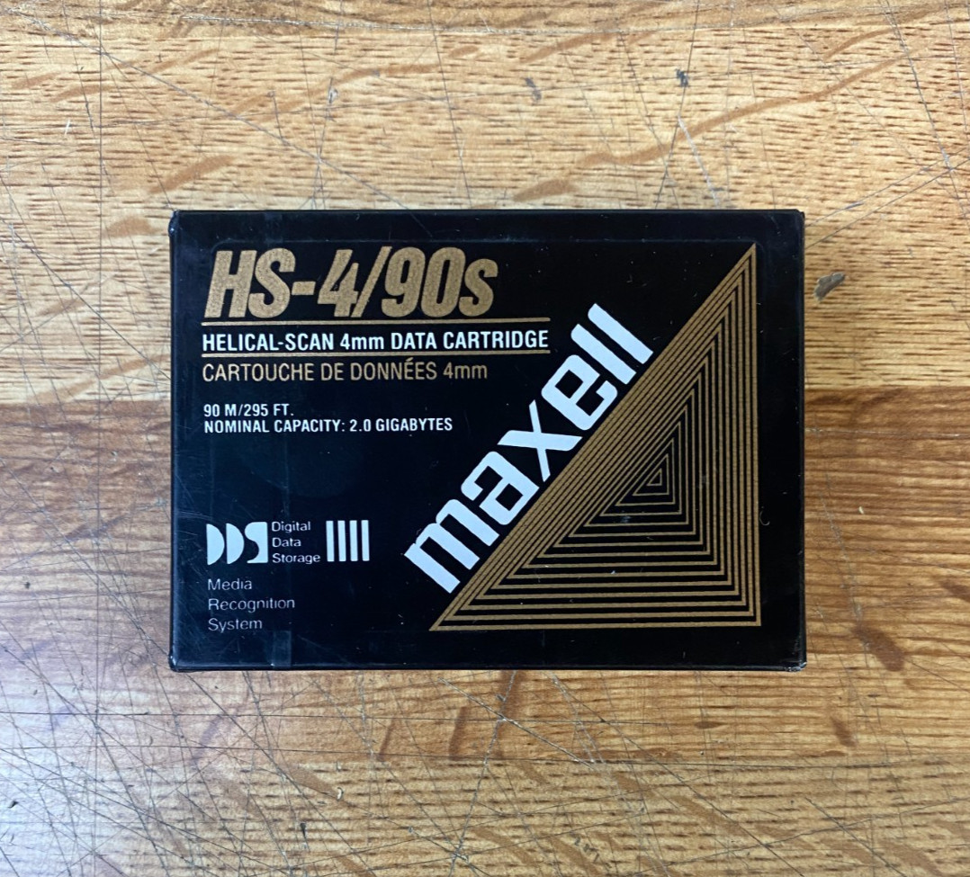 Maxell HS-4/90s 4mm Data Cartridge Tape Helical Scan NEW