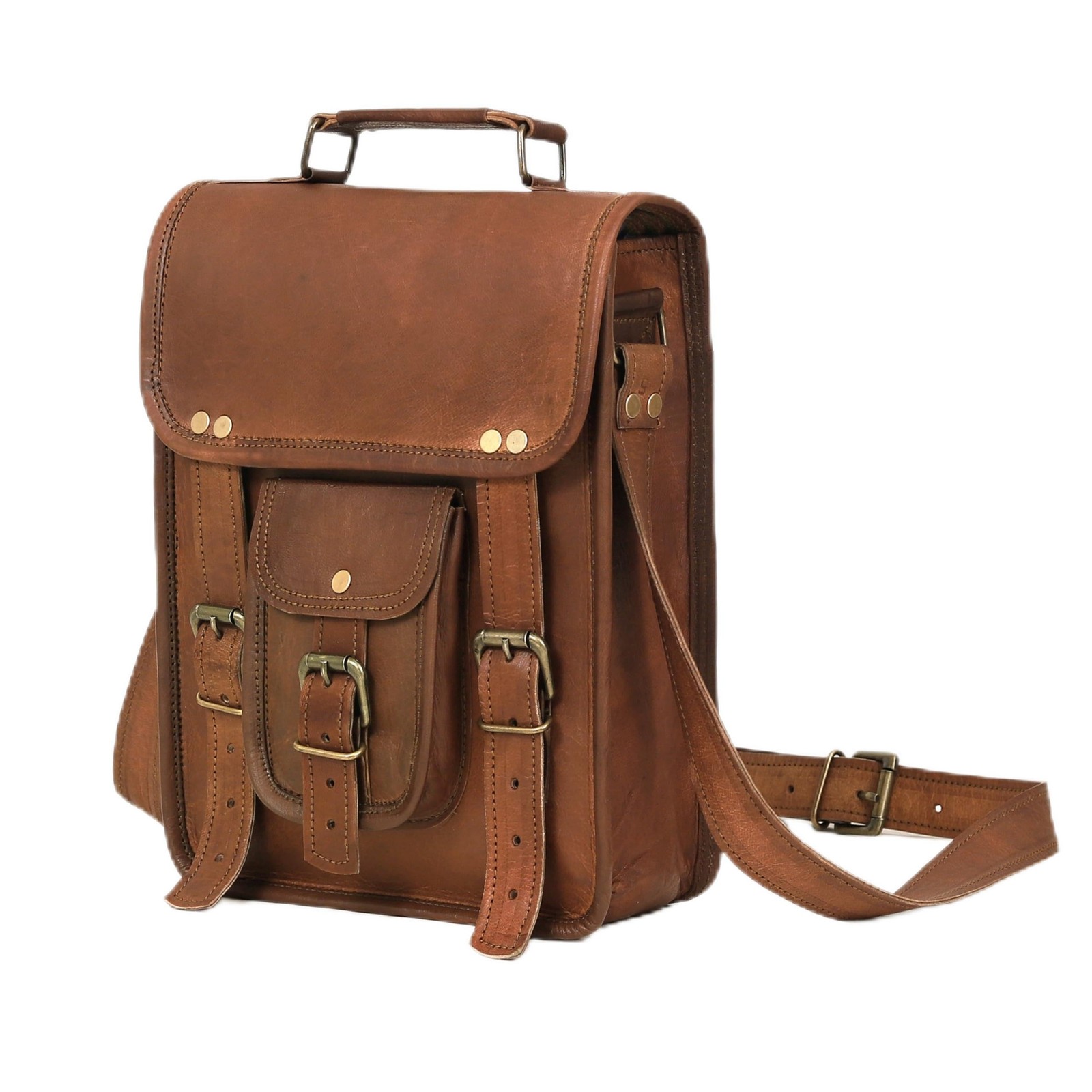 Vintage Genuine Leather /iPad/tab/Kindle Real Laptop Satchel Messenger Cross ...