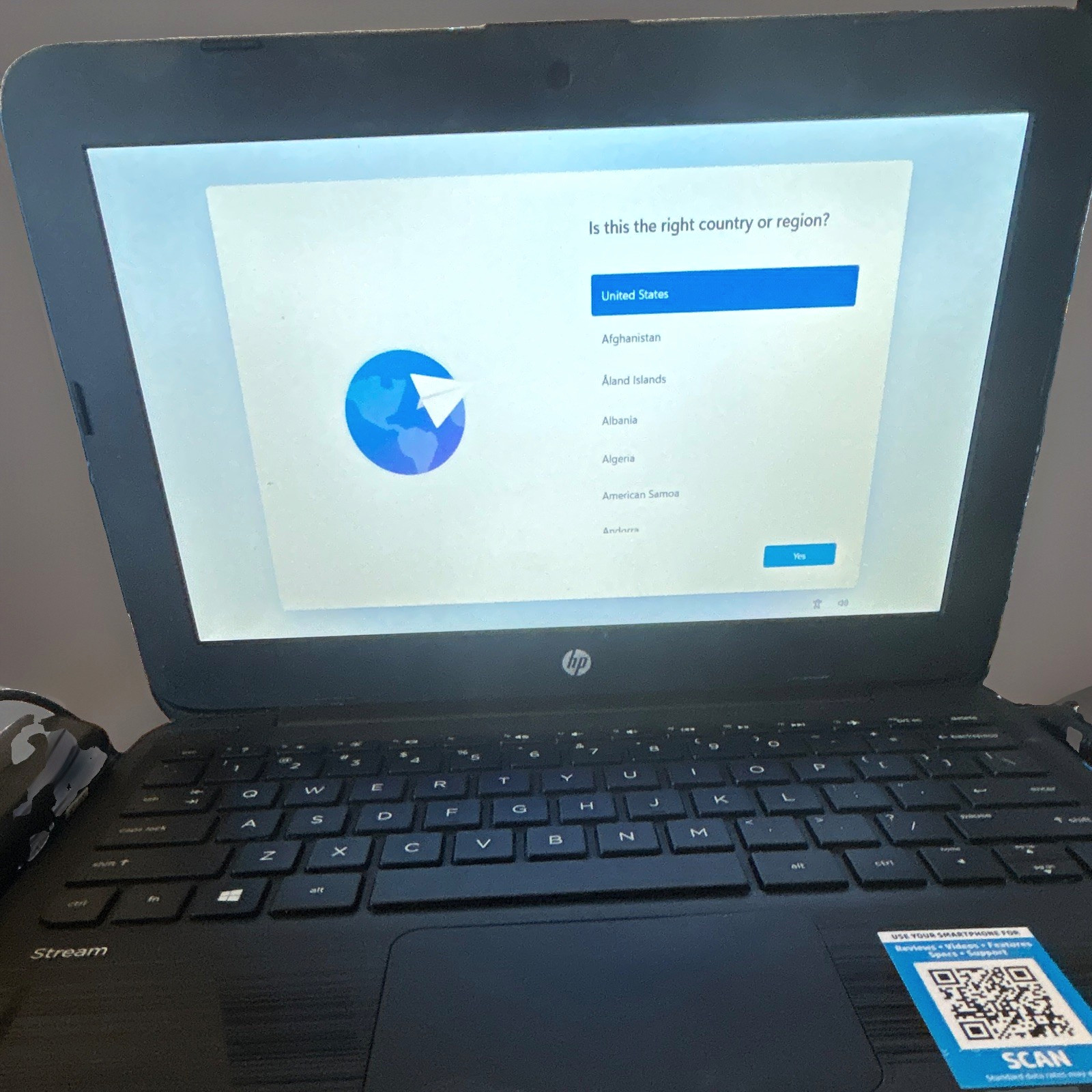 HP Stream 11.6" Black Laptop Intel Windows 11 W/ Webcam W HP Charger Works Clean