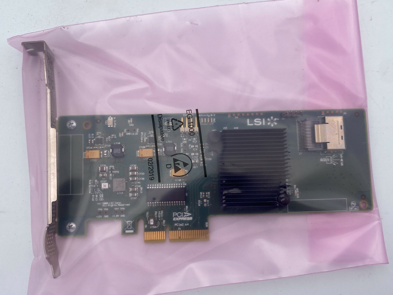 LSI 9211-4i 4 Port 6Gb/s SAS Board Card Controller PCI Express PCIe2 X4 SAS9211/