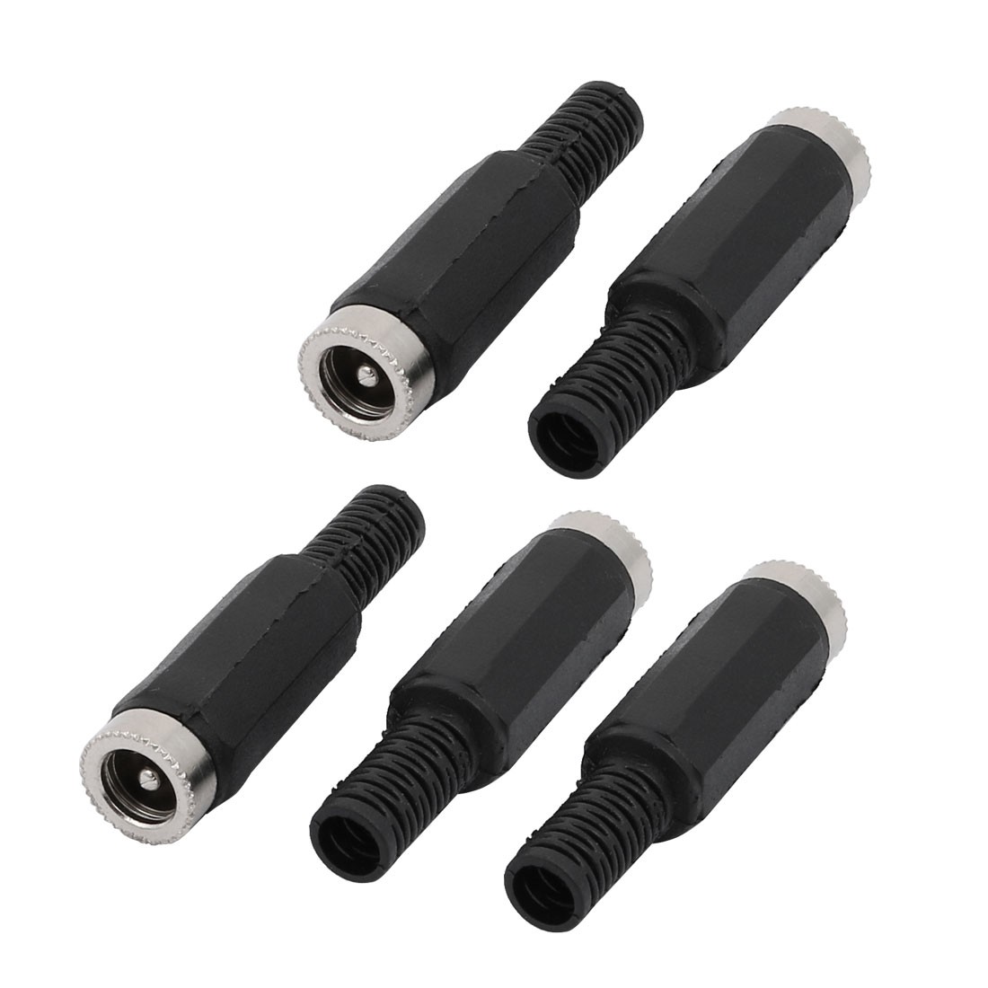 5 Pcs 2.1mm x 5.5mm DC Socket Female Connector Adapter for Power Cord