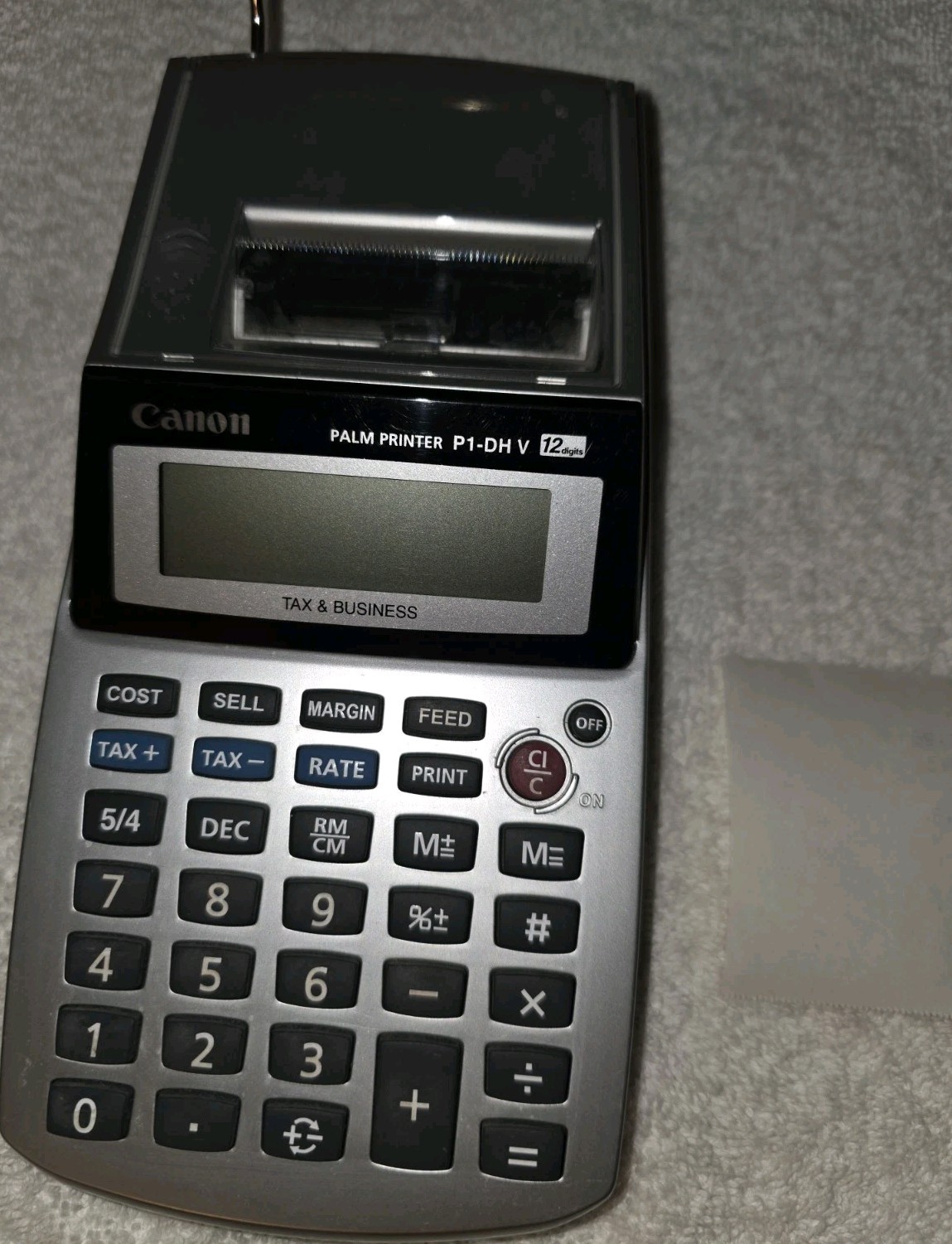 Canon Palm Printer Tax Busines P1-DH V 12 Digits Tested Working  Works On AA ×4 