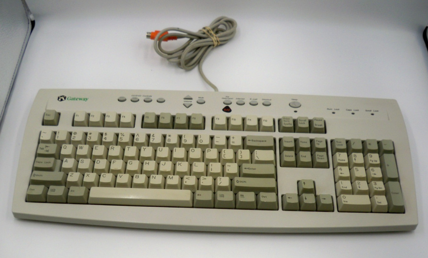 Gateway 7001211 Vintage Wired PS/2 Multimedia Keyboard Tested Working