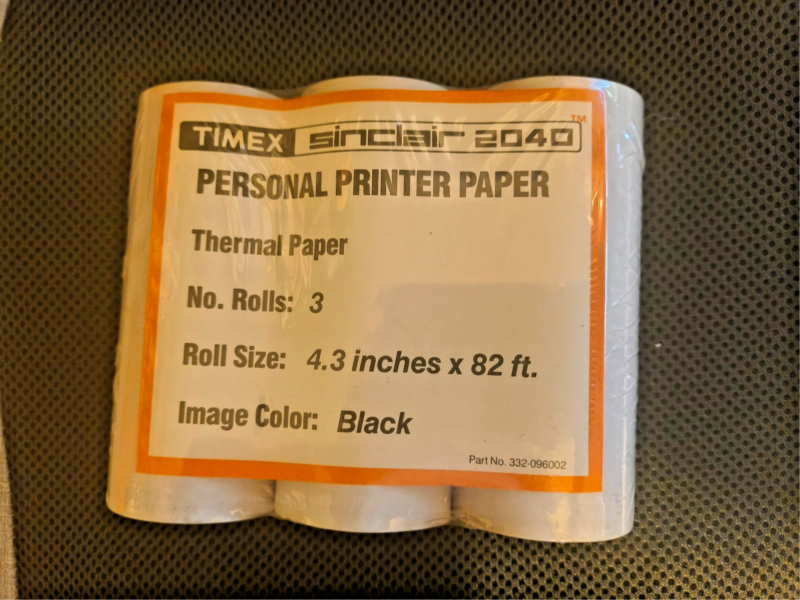 Timex Sinclair 2040 Thermal paper 3 pack